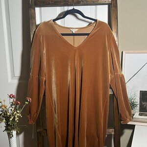Madewell velvet balloon sleeve dress size M